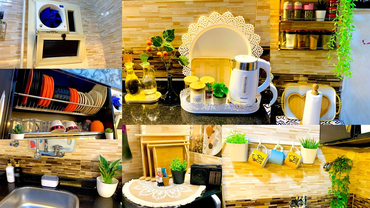 أول تنضيفات الشتا🍁🍄‍🟫من شقتي تنضيف عميق للمطبخ رغاوي وصابون🧼فرشت المطبخ بالديكورات الجديده🪴🌺