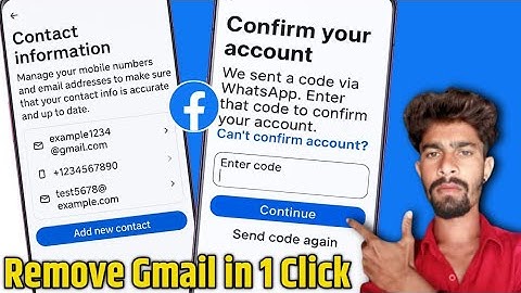 How to Remove Gmail from Facebook | Check your email problem | Email remove problem Solution 2025
