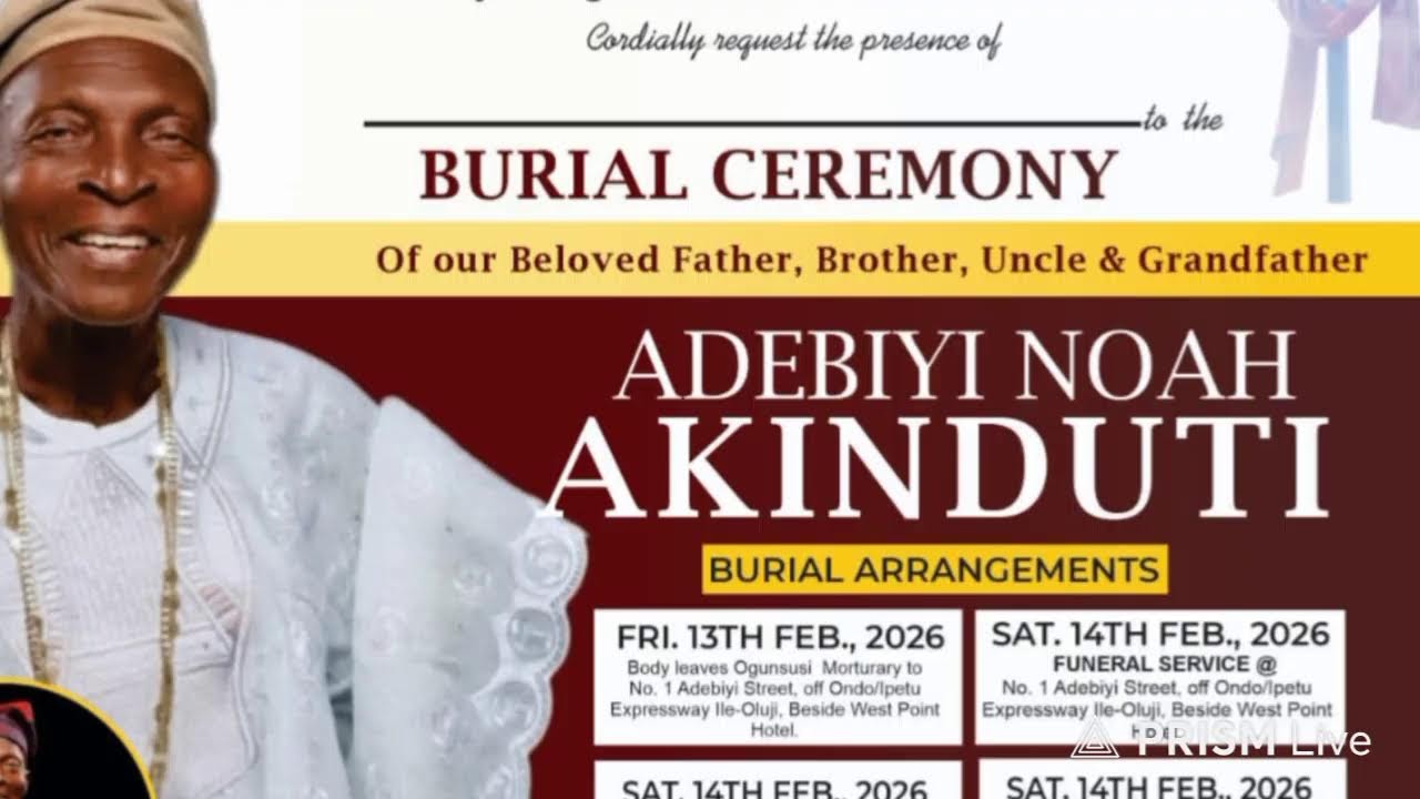 CONVEYING OF THE BODY OF LATE PA ADEBIYI NOAH AKINDUTI