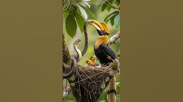 Survival Moment: Mother Bird Confronts Predatory Snake