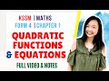 Form 4 Maths Chapter 1 : Quadratic Functions and Equations in One Variable