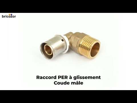 Raccord PER à glissement - Coude mâle BOUTTÉ