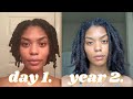 MY 2 YEAR VISUAL LOC JOURNEY | TWO STRAND TWIST SEMI-FREEFORM LOCS | NO GEL | thequalityname