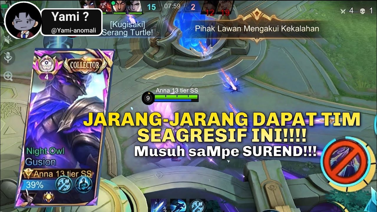 Tim Random Tim Random Super Agresif! Musuh Auto Surrender | Gusion Gameplay MOBILE ...