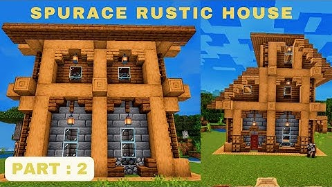 Minecraft : How To Build A Spruce Rustic House In Minecraft (Tutorial #2) #minecraft#viral#gaming