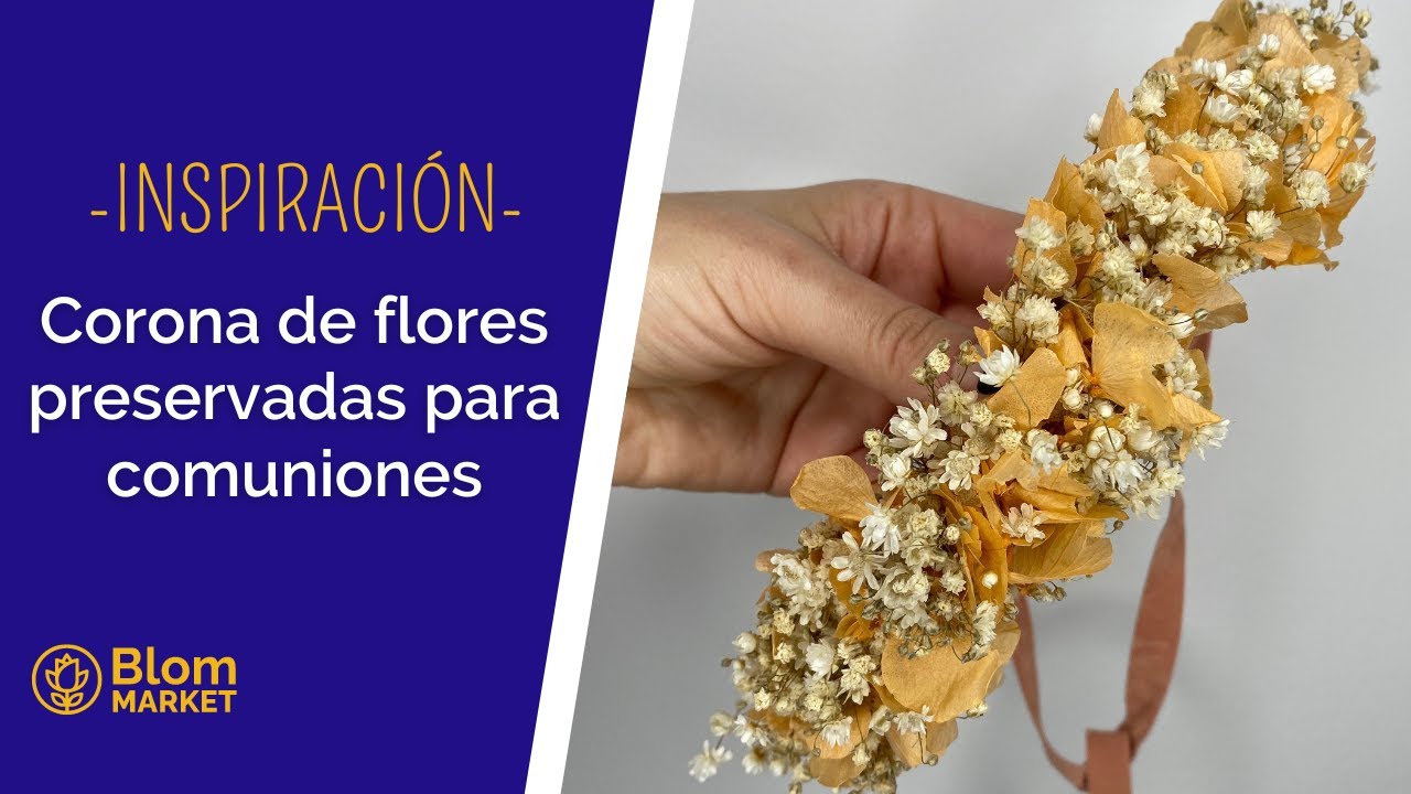 😍 Cómo hacer CORONA con FLORES PRESERVADAS ✅ (¡Paso a paso!) | Tutorial