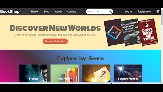 Book Shop (How page) part-1 using html css and Javascript