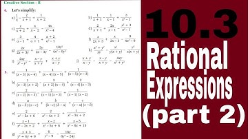 10.3 , rational expressions class 8 , vedanta excel mathematics (part 2). Imp for ble @mathtutor025 