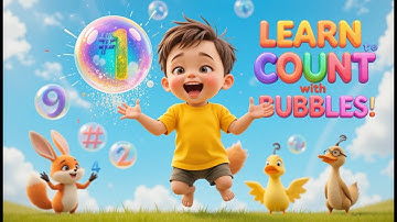 "Bubble Pop Counting Song! 🎵 Learn Numbers 1-5 with Bubbles (Toddler Learning Video)"