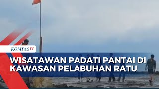 Libur Lebaran, Wisatawan Padati Pantai di Kawasan Pelabuhan Ratu