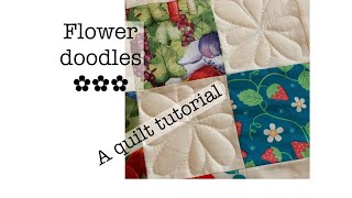 How to quilt a flower doodle-learn to quilt-simple sewing
