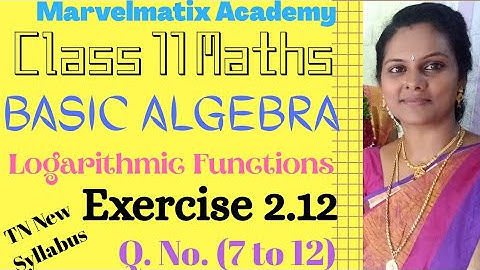 Tn maths class 11 Exercise 2.12 Question 7 to 12 in tamil chapter 2  PDF solutions  #marvelmatix