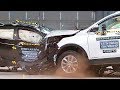 Crash test small car vs large car