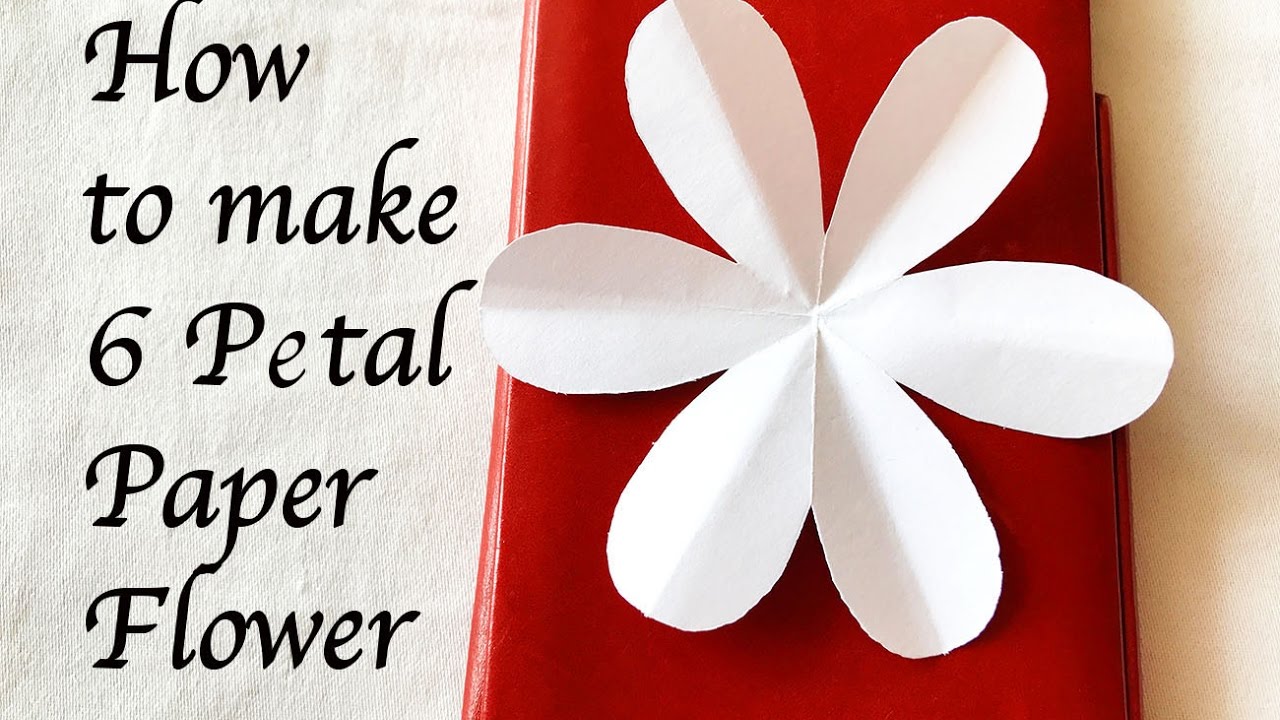 Craft : How to make 6 petal paper flowers # สอนพับดอกไม้ 6 กลีบสวยๆและทำง่ายมาก