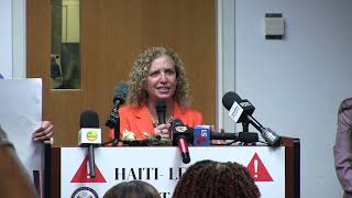 Rep  Debbie Wasserman Schultz speaks about the importance of extending TPS for Haitians