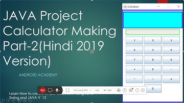 How to Create Calculator using java Part-02 in Hindi(2019)|| Android Academy