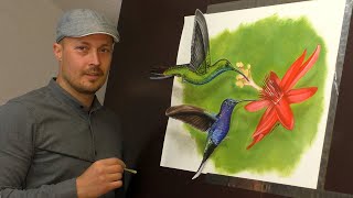 Painting Hummingbirds | 3D optic