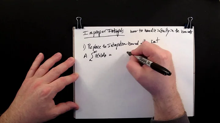 Improper Integrals Infinity in Bounds how to handle 1 of 3: First change those bounds to a Limit.