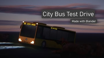 City Bus Test Drive on Rough Terrain. Made in Blender - Wigglepixel
