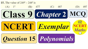 NCERT Exemplar Class 9 Maths Chapter 2 | Question 15 | MCQ | Exercise 2.1 | polynomials | CBSE