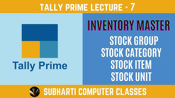 How to create stock group I Stock item I Stock unit I Stock category in tally prime