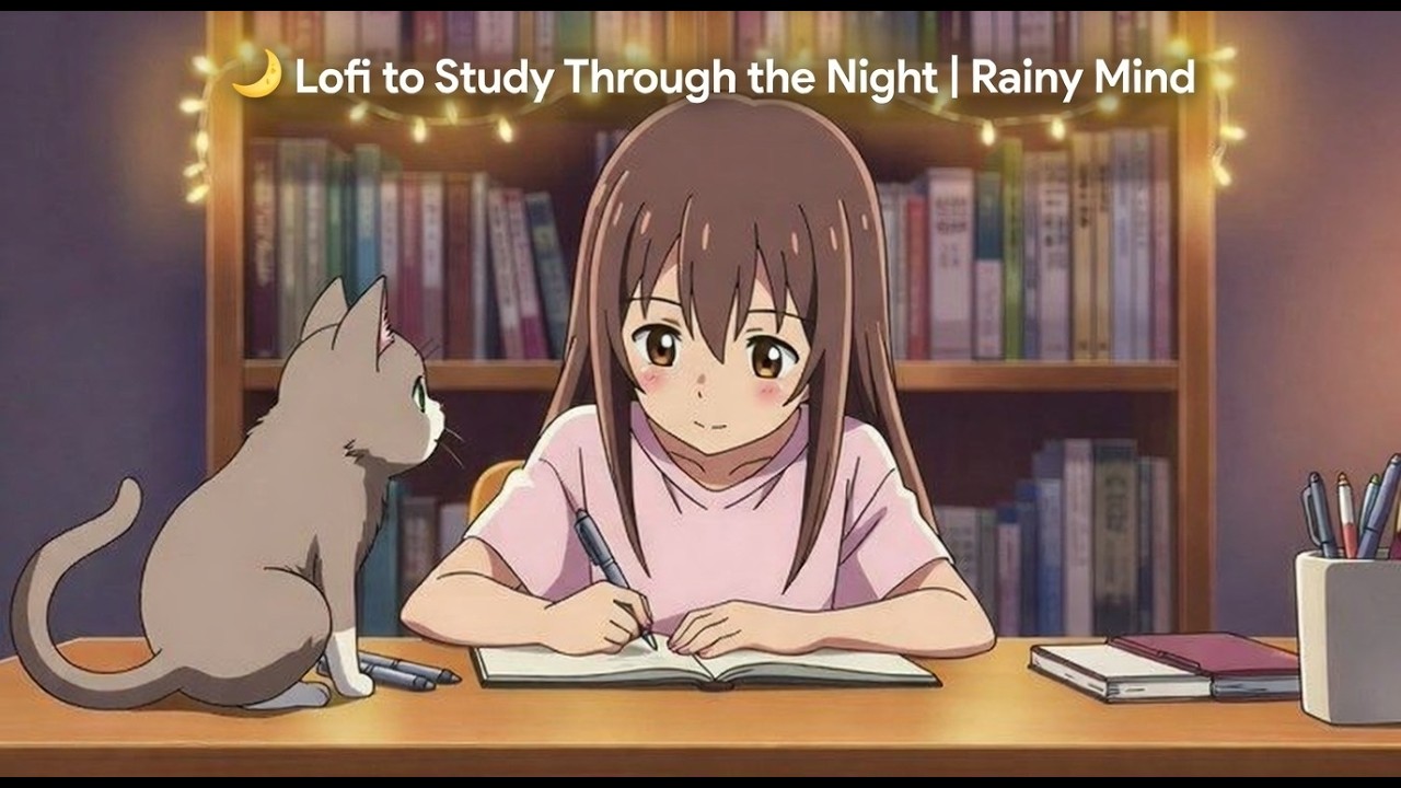 🌙 Lofi to Study Through the Night | Rainy Mind