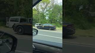 Wild car wreck on the southern state parkway, Long Island, NY
