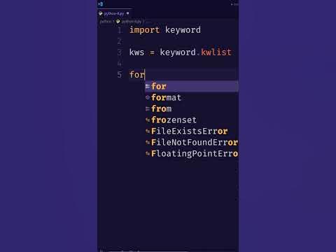Python - Keyword List Module #shorts #python #youtubeshorts - YouTube