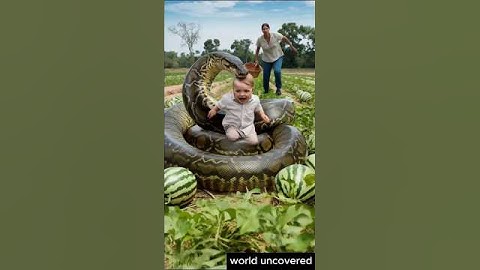 Helpless Mother Cries as a Giant Python Wraps Around Her Baby #shorts