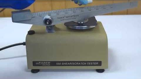 Scratch Testing with TABER Shear/Scratch Tester