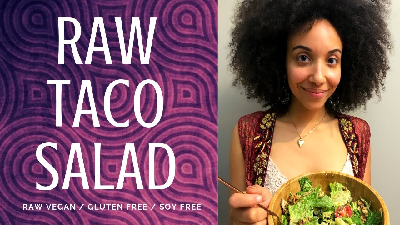 Raw Taco Salad Raw Vegan Recipe The Colorful Home Cooking Show with