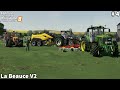 Making Hay Bales, Barley Harvesting, Baling Straw │La Beauce│Multiplayer│FS 19│Timelapse#4