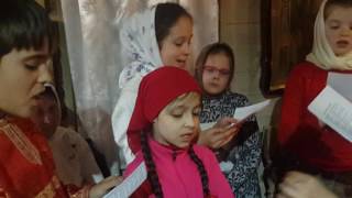 Пасха 2017 в храме Всех скорбящих Радость в Бабьем Яру - детский хор