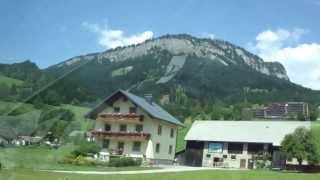 Driving in Alps area. 開車欣賞阿爾卑斯山沿途風景。