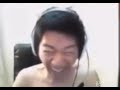 angry Korean gamer laughing at something and then rage