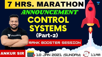 Control Systems(Part 2) / Date & Time Reveal / Announcement by Ankur Sharma Sir
