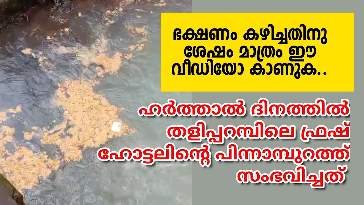 Waste | bamboofresh | Taliparamba | ഭക്ഷണം കഴിച്ചതിനു ശേഷം മാത്രം ഈ വീഡിയോ കാണുക.. ഹർത്താൽ ദിനത്തിൽ