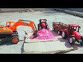 Holi new video toy calaring car red blue yolo orange excavator and dump truck JCB tata dumper 