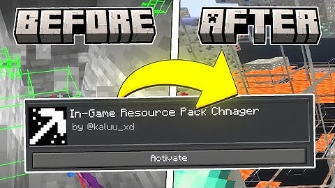 In Game resource pack changer for MCPE 1.21 + || 3d/4d custum skins support the feature 