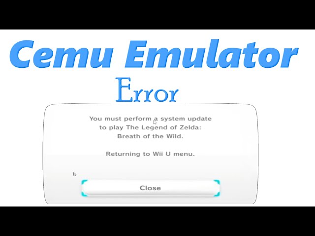 When I try to open Zelda BOTW, it shows me this error. What should