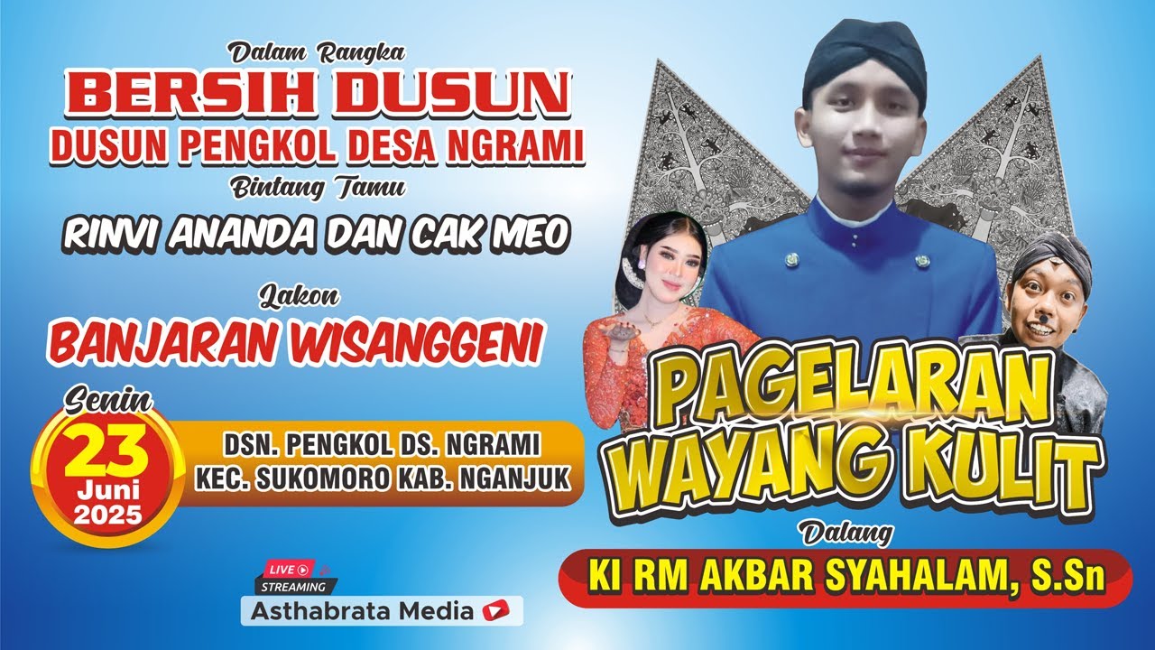 WAYANG KULIT KI R M AKBAR SYAHALAM S.SN // LAKON BANJARAN WISANGGENI // BT RINVI NANANDA & CAK MEO