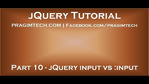 jQuery input vs input