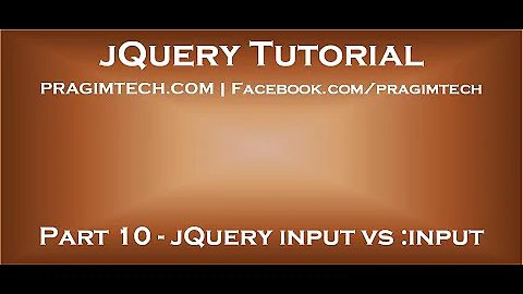 jQuery input vs input
