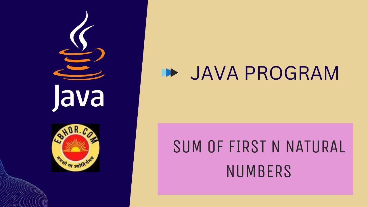Java Program to Calculate Sum of First N Natural Numbers  #java #javaprogramming