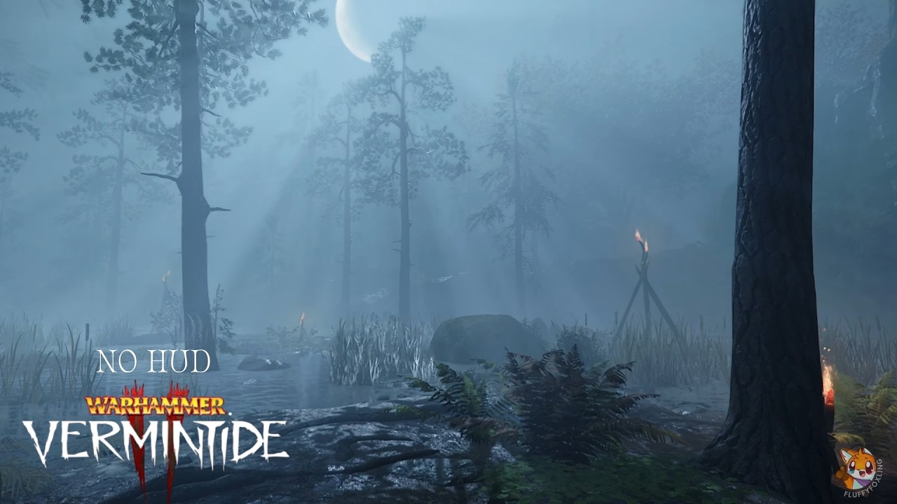 Night Travel Through Forestland | Vermintide 2 | 4K Walk/Tour (No HUD / No Commentary)