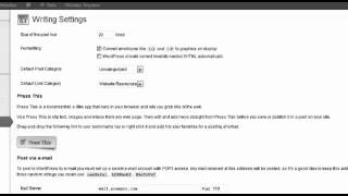 Wordpress Tutorials Part3 Writing Settings