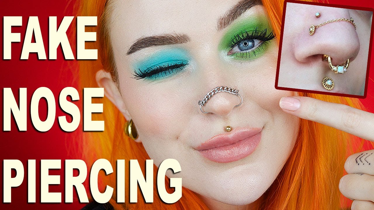 DIY Fake Nose Chain Piercing