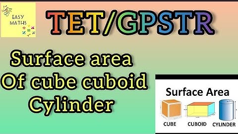 karTET/GPSTR|Surface areas and volume of cube cuboid and cylinder |  paper 2 maths