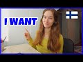 Mini sentences in finnish i want and i dont want