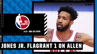 Derrick Jones Jr. gets flagrant 1 foul for hit on Grayson Allen | NBA on ESPN